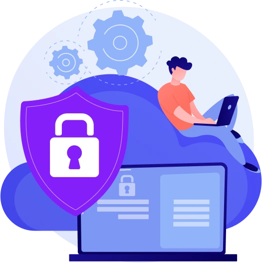 Estudiante con libro en la Academia de Ciberseguridad