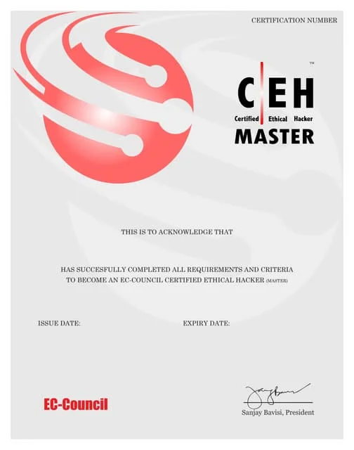 Certificado CEH Master